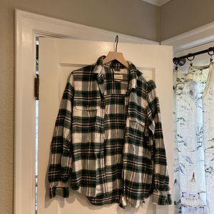 American Eagle Green Plaid Flannel (XL)